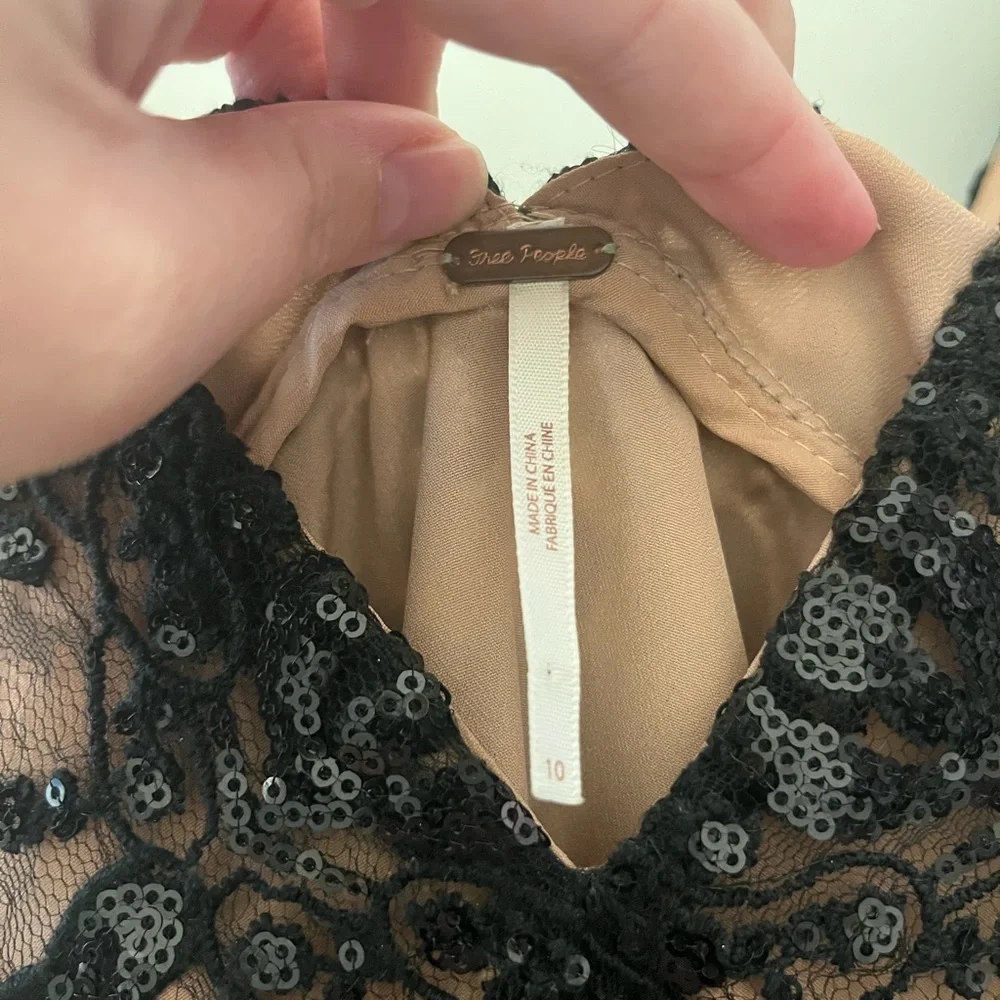Free People Black Lace Slip Dress - Picture 3 of 4